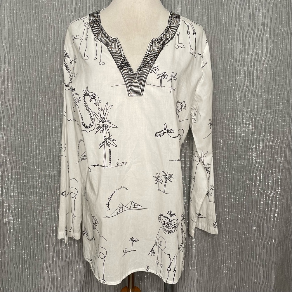 Chicos safari stick figures tunic